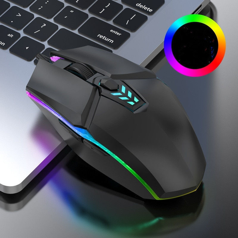Thumbnail: Wired Gaming Mouse 1600 DPI Optical 6 Button USB Mouse With RGB BackLight Mute 
