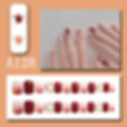 Thumbnail: 24Pcs checkerboard False Nails Wearable Fake Nails Full Cover Press On Square H