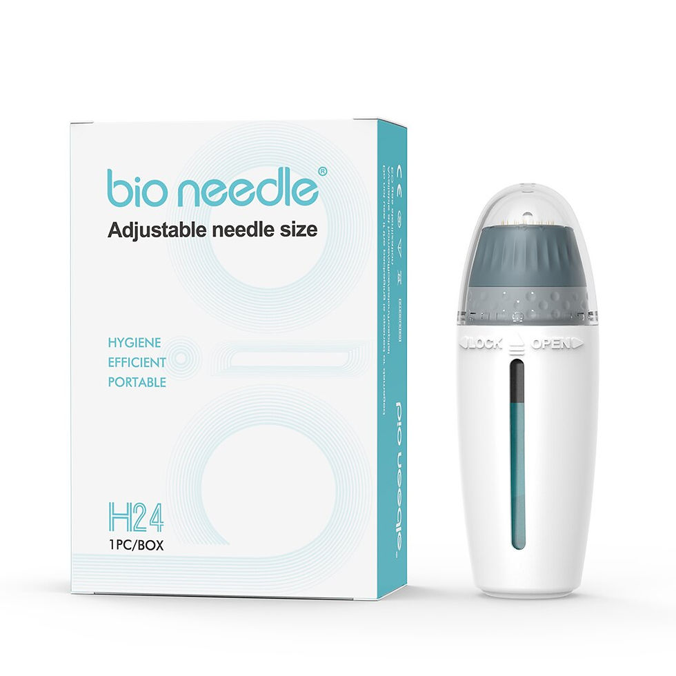 Thumbnail: H24 Adjustable 0-1.5mm Derma Stamp Microneedling Face Roller Serum Applicator M