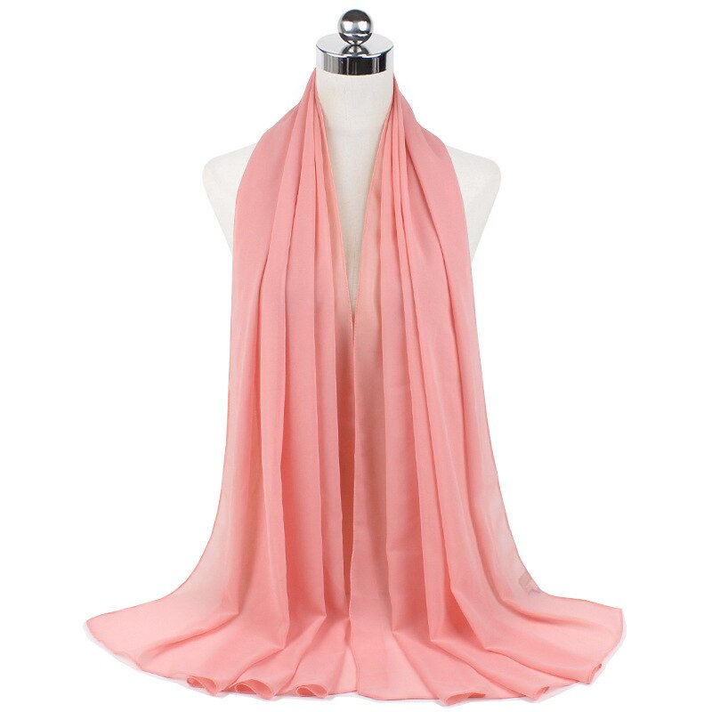 Thumbnail: New Premium Plain Chiffon Scarf Muslim Hijab Instant Shawl Soft Ball Bubble Chi