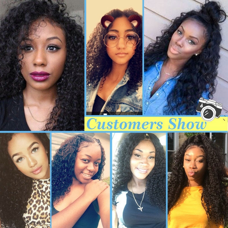 Thumbnail: Kinky Natural Hair Bundles Brazilian 8a Curly Hair Bundles 100% Remy Human Hair
