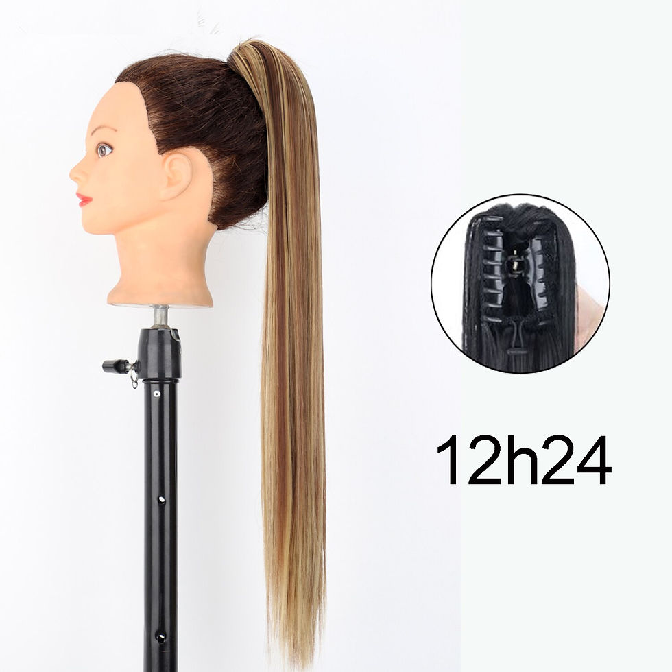 Thumbnail: Synthetic 24Inch Wavy Claw Clip On Ponytail Hair Extension Ponytail Extension H