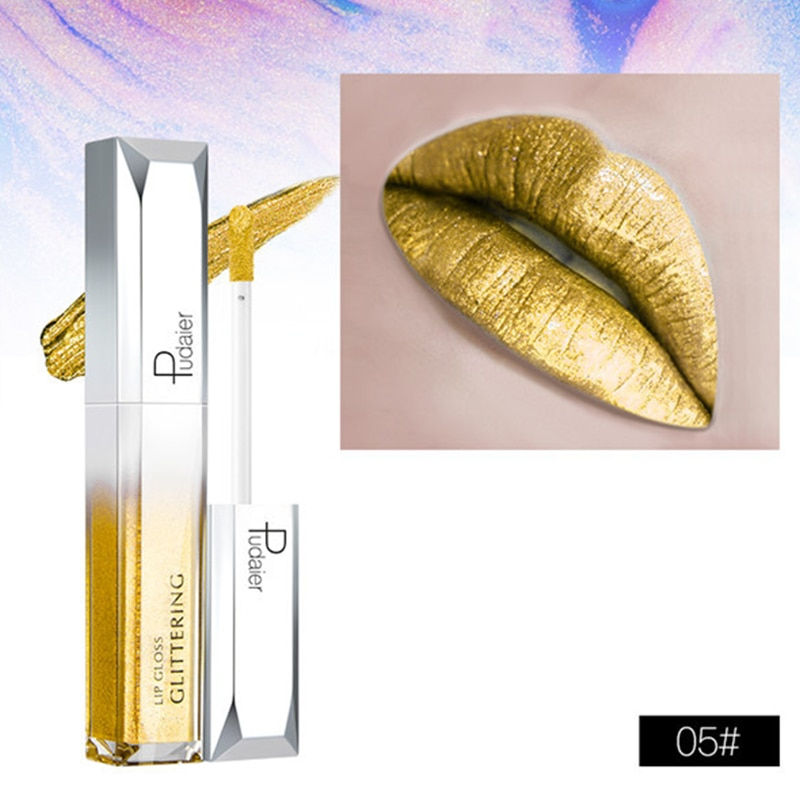 Thumbnail: Pearlescent Lip Gloss Long Lasting Focallure Lipstick Shimmer Diamond Lip Tint 