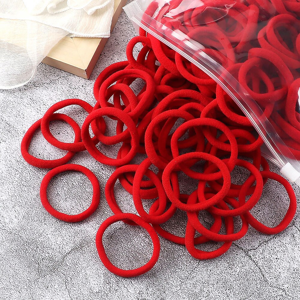 Thumbnail: 50PCS/Set Women Girls Basic Hair Bands 4cm Simple Solid Colors Elastic Headband