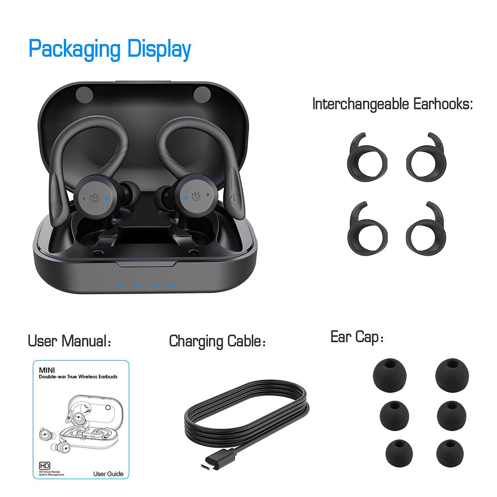 Thumbnail: 20 Hours Play Time Swimming Waterproof MS-T40 Bluetooth Earphone Dual Wear Styl