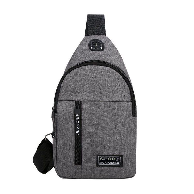 Thumbnail: Chest Bag Fashion New Solid Color Men Chest Bag Outdoor Casual Fashion One Shou