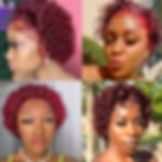 Миниатюра: Highlight 13X1 Transparent Lace Wig Ombre 99J Orange Pixie Cut Wig Brazilian Sh