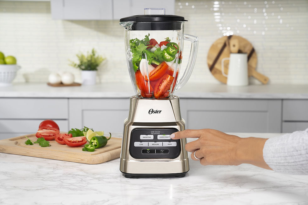 Thumbnail: Oster One-Touch Blender with Auto-Programs and 6-Cup Boroclass Glass Jar