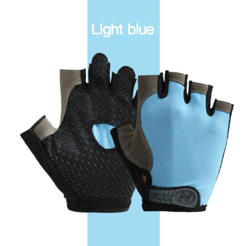Thumbnail: Gym Fitness Gloves Women Men Half Finger Cycling Bicycle Motorcyclist Gloves We