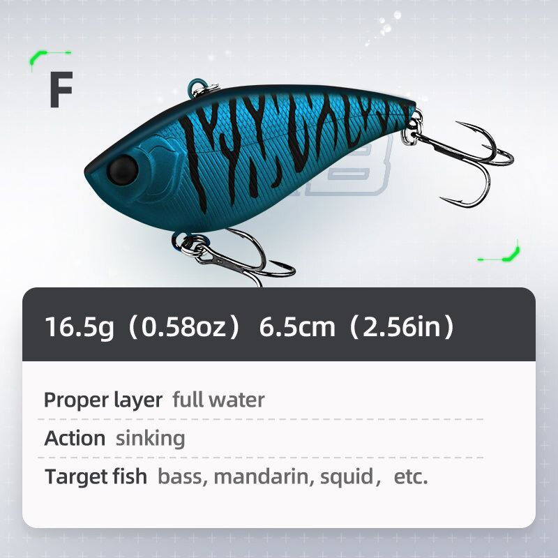 Thumbnail: HANDING VIB Fishing Lure ABS Material Sinking 6.5cm/16.5g 7.5cm/22g Noised Ball