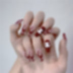 Thumbnail: 24pcs Simple Style Nail Art Colorful Lines Fake Nails In Shape Of Water Drop Pr