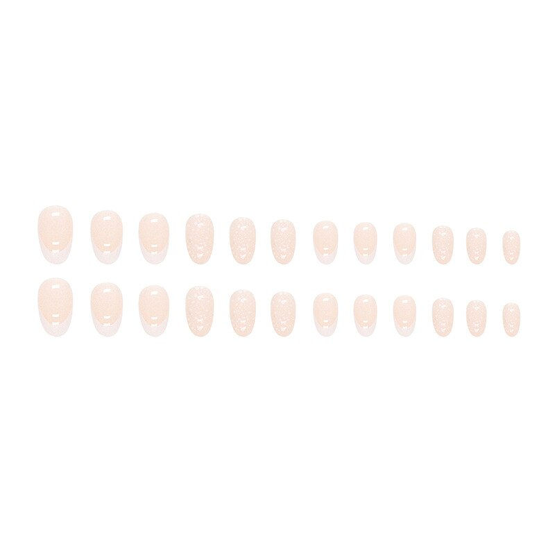 Thumbnail: 24pcs French White Spot Seamless Removable Fake Nails Capsule Full Cover Waterp