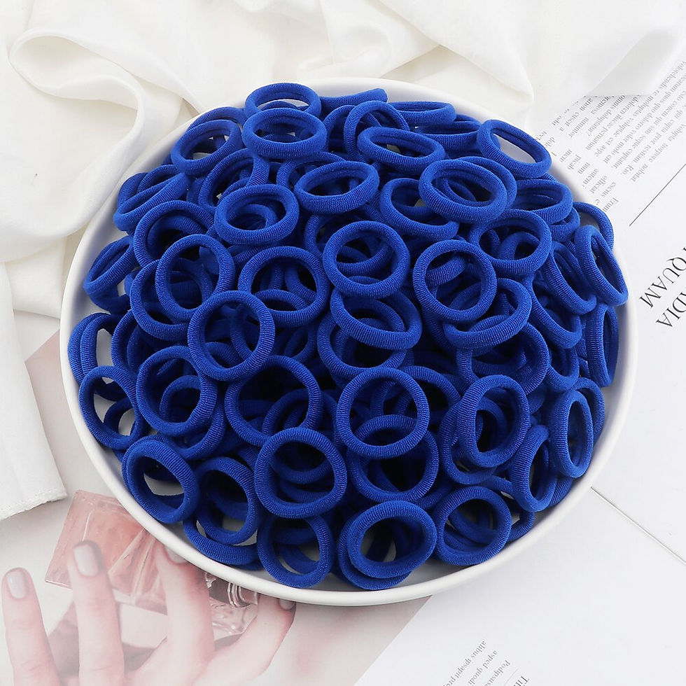 Thumbnail: 200PCS/Set Elastic Kids Basic Hair Bands Tie 3cm Dark Colors Headwear Don't Hur
