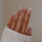 Thumbnail: 24pcs French Style False Nails Glitte Design Fake Nail Patch Mid Length Coffin 