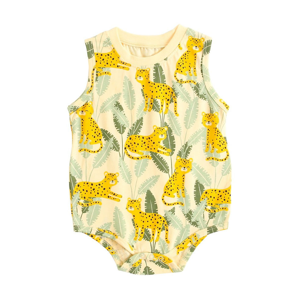 Thumbnail: Sanlutoz Toddler Boys Summer Cotton Sleeveless Bodysuits Infants Boys Animal Cl