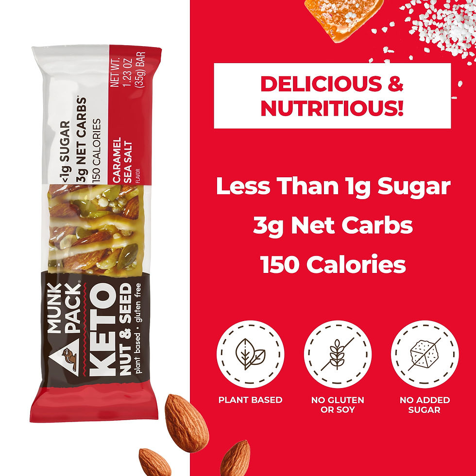 Thumbnail: Munk Pack Keto Peanut and Seed Bar, Caramel Sea Salt, 4 Ct