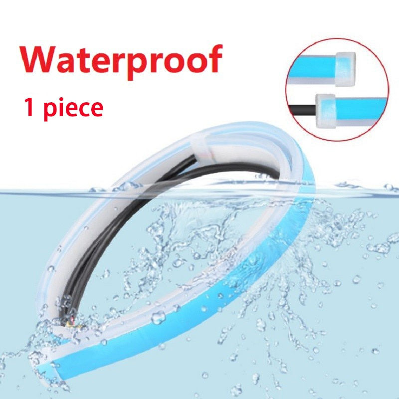 Thumbnail: LED DRL Car Daytime Running Light Flexible Waterproof Strip Auto Headlights Whi