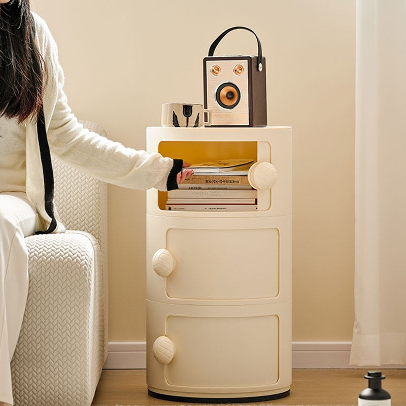 Thumbnail: Plastic Minimalist Bedside Table Nordic Small Space Design Simple Small Nightst