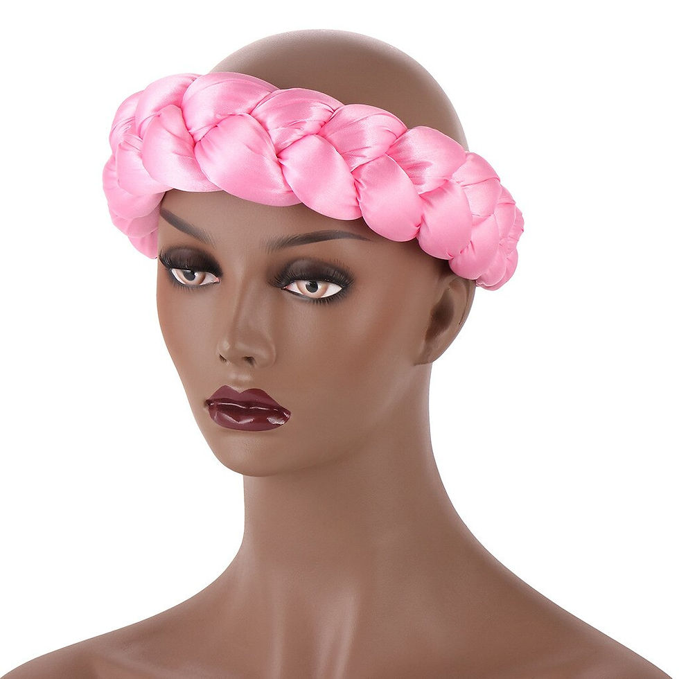 Thumbnail: 2022 Latest Exaggerated big satin twist braid Handmade African Cap Nigerian Wed