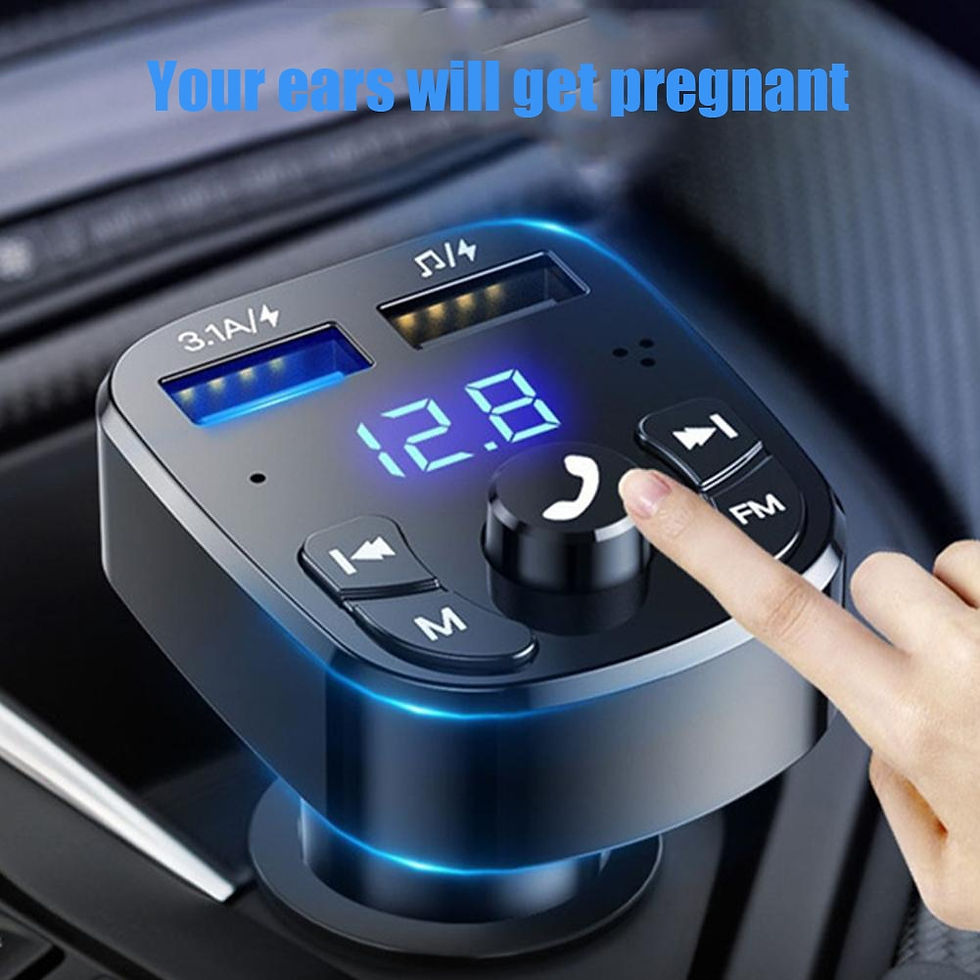 Thumbnail: Car Hands-free Bluetooth-compaitable 5.0 FM Transmitter Car Kit MP3 Modulator P