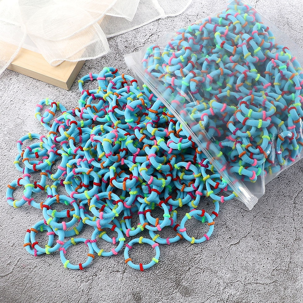 Thumbnail: 50/100PCS/Set Girls Small 3cm Elastic Hair Bands Colorful Children Nylon Scrunc