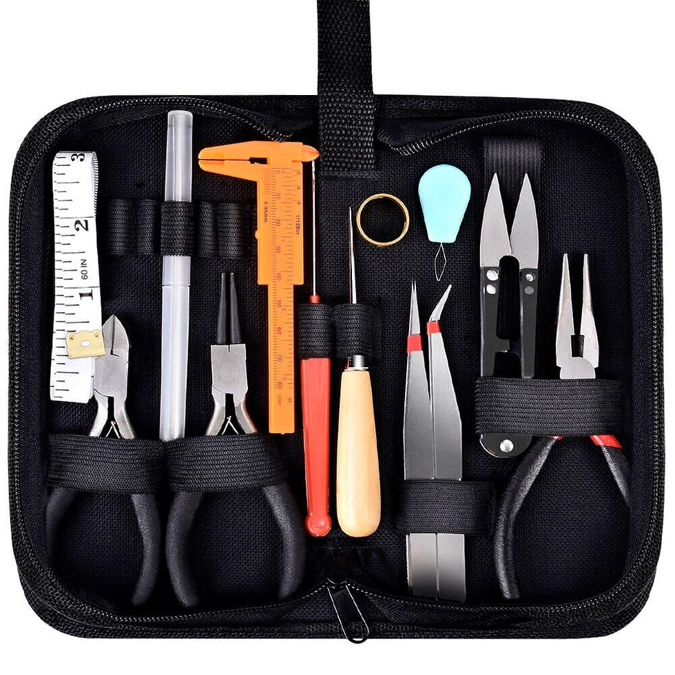 Thumbnail: 19Pcs Jewelry Making Tools Kit with Zipper Storage Case for Jewelry Crafting an