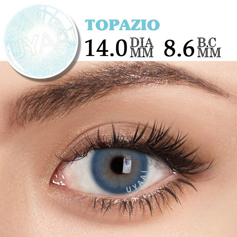 Thumbnail: 2pcs Yearly Contact Lenses Colored Contacts Beautiful Pupil Natural Contact Len
