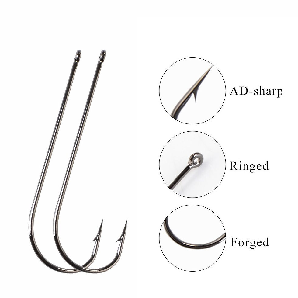 Thumbnail: FTK Carp Fishing Barbed Fish Hook Size 2-18# 7 Pcs - 80 Pcs Super Needle Point 
