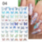 Thumbnail: 1PCS 3D Laser Heart Letter Nail Sticker Nail Art Decoration Flower Star Nail Ac