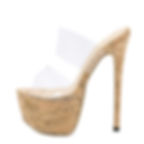 Thumbnail: Clear PVC Transparent Slippers Women Platform Sandals Fashion Open Toe Thin Hig