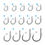 Thumbnail: 50pcs/ Box Fishing Hook With Loop Barbed Hook Circle Carp Carbon Steel Fishhook