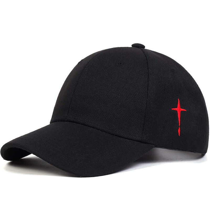 Thumbnail: Unisex Simple Cross Water Drop Embroidery Baseball Caps Spring and Autumn Outdo