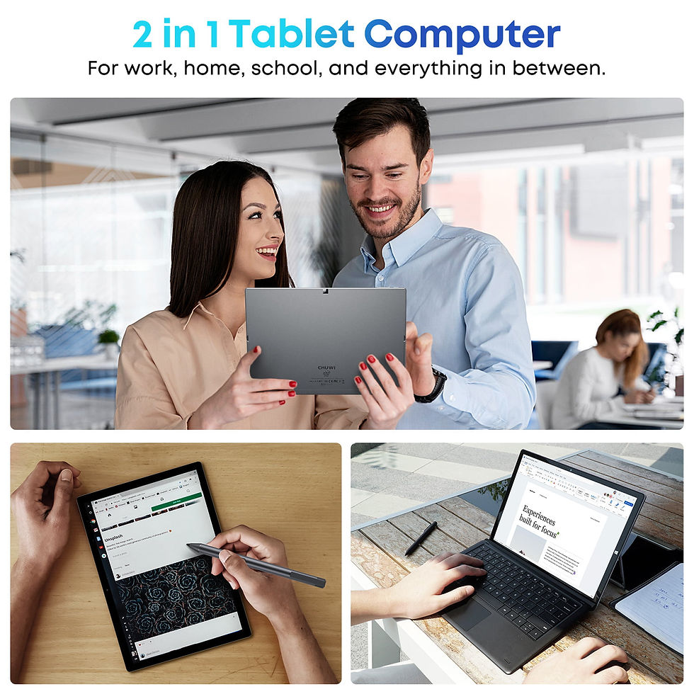 Thumbnail: CHUWI UBook X 12" Gaming Tablet+KeyBoard,256G SSD 8G ROM,Windows 11,intel Core 