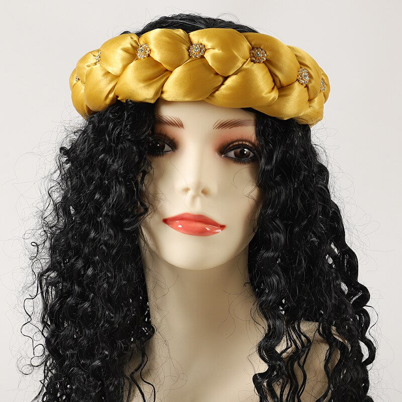 Thumbnail: 2022 Latest Exaggerated big satin twist braid Handmade African Cap Nigerian Wed