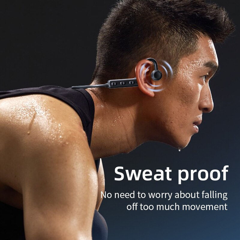 Thumbnail: Bone Conduction Wireless Bluetooth Headphones Sport TWS Bluetooth Neckband Head