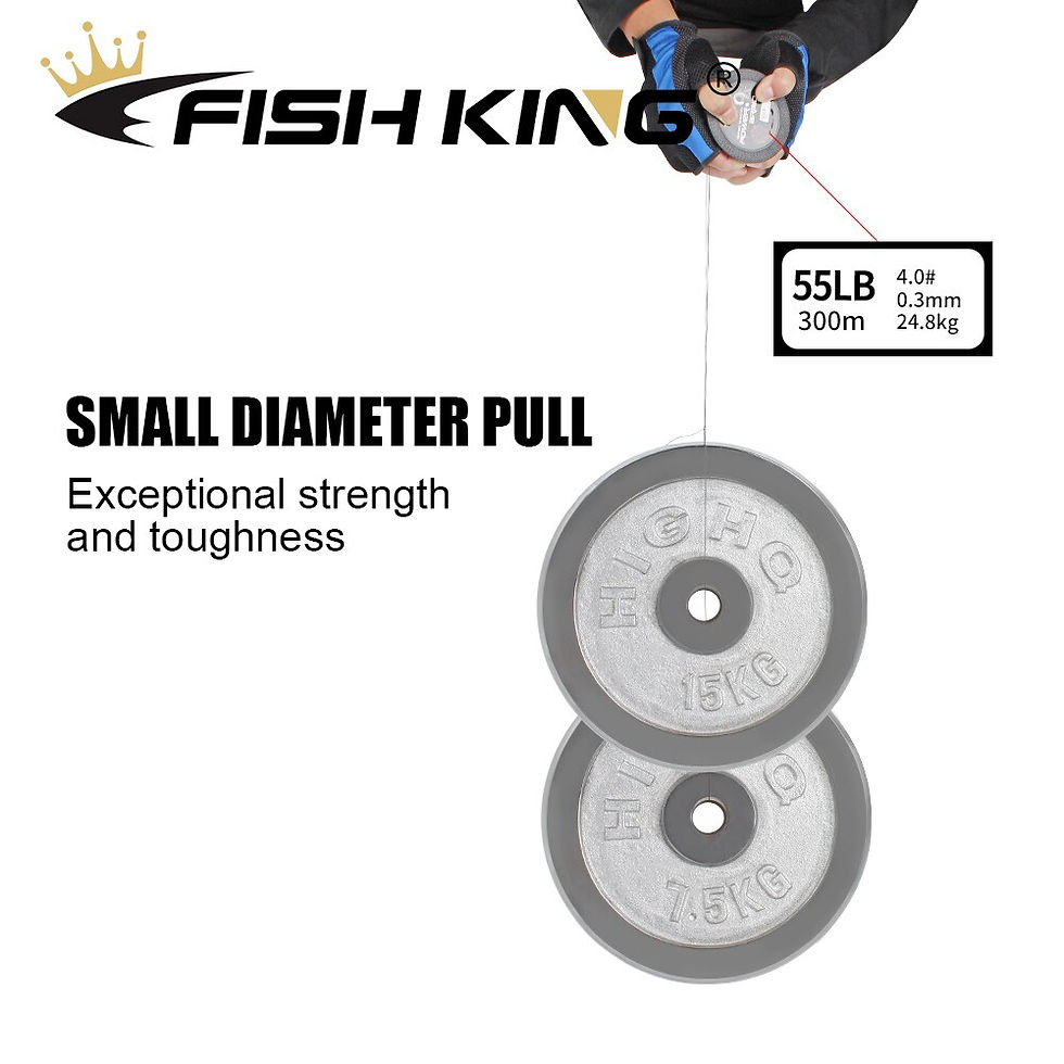 Thumbnail: FISH KING 100M PE Fishing Line 9 Strands 20LB-100LB Multicolor  Reverse Spiral 