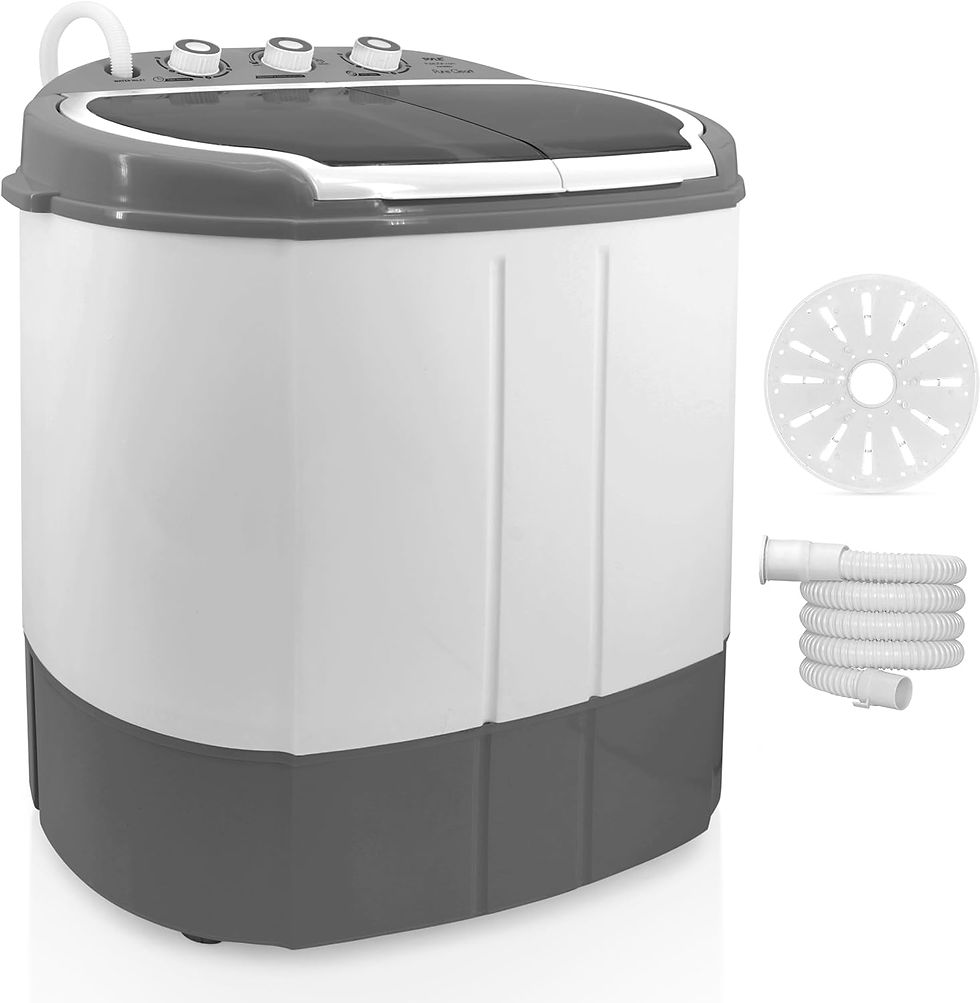 Compact Home Washer & Dryer, 2 in 1 Portable Mini Washing Machine, Twin Tubs, 1