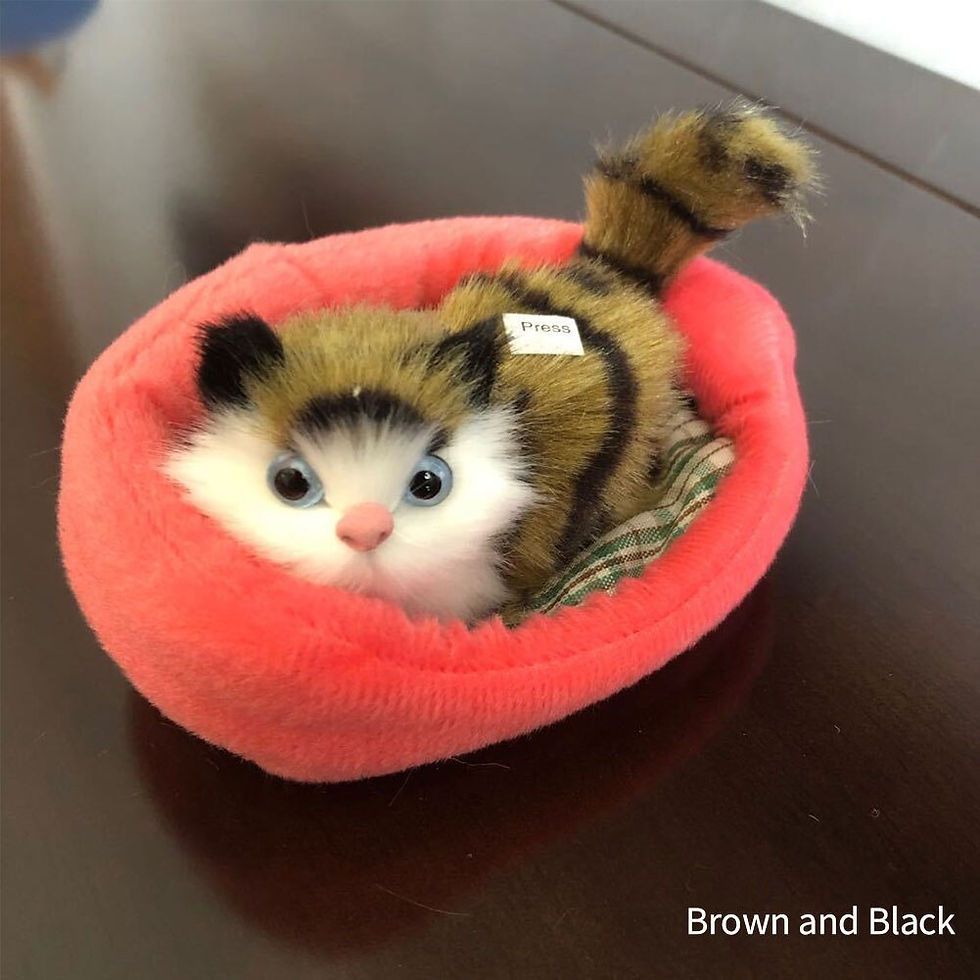 Thumbnail: Simulation Mini Cat Cute Plush Cats with Sound Children Birthday Gifts Creative
