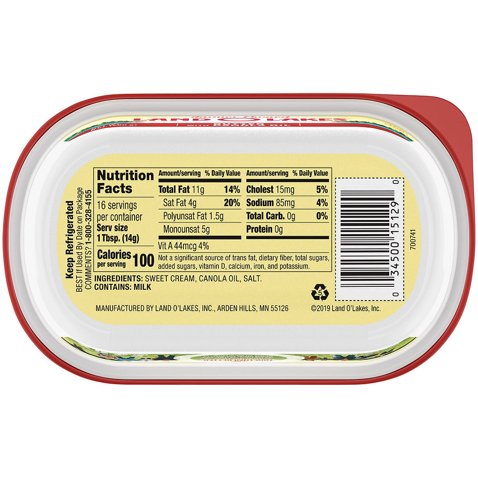Thumbnail: Land O Lakes Spreadable Butter with Canola Oil, 8 oz Tub
