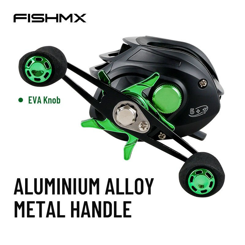 Thumbnail: Fishmx Fishing Reel 7.2:1 Gear Ratio Max Drag 10kg Baitcasting Reel with Alumin