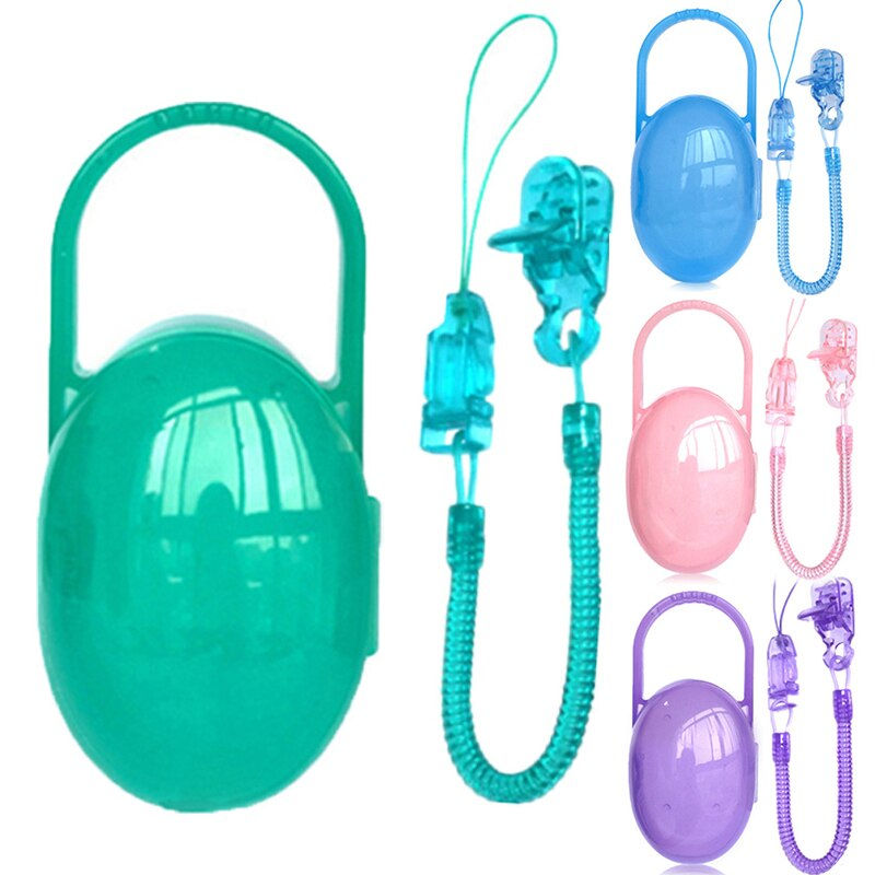 Thumbnail: Newborn Baby Pacifier Box Soother Container Portable Pacifier Holder Dummy Teat