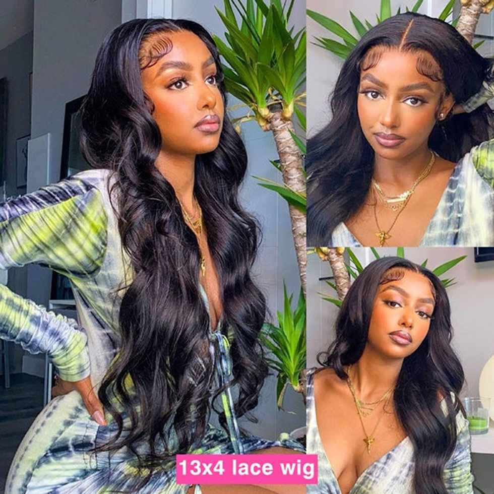 Thumbnail: Body Wave 13x4 Lace Front Human Hair Wig 250 Density Brazilian 32 Inch Pre Pluc