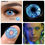 Thumbnail: D'ORELLA  2pcs Halloween Colorful Contact Lenses Anime Cosplay Eye Lenses multi
