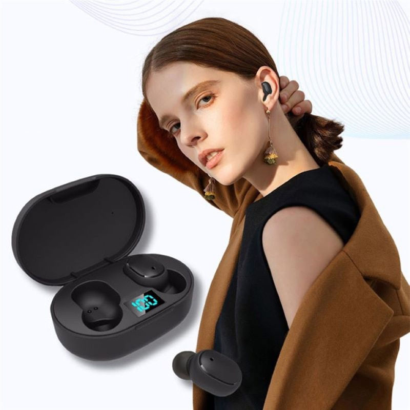 Thumbnail: TWS E6S Fone Bluetooth Earphones Wireless Headphones LED Display Noise Cancelli