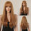 Thumbnail: Brown Blonde Long Wavy Synthetic Wigs for Women Natural Wave Hair Wigs with Ban