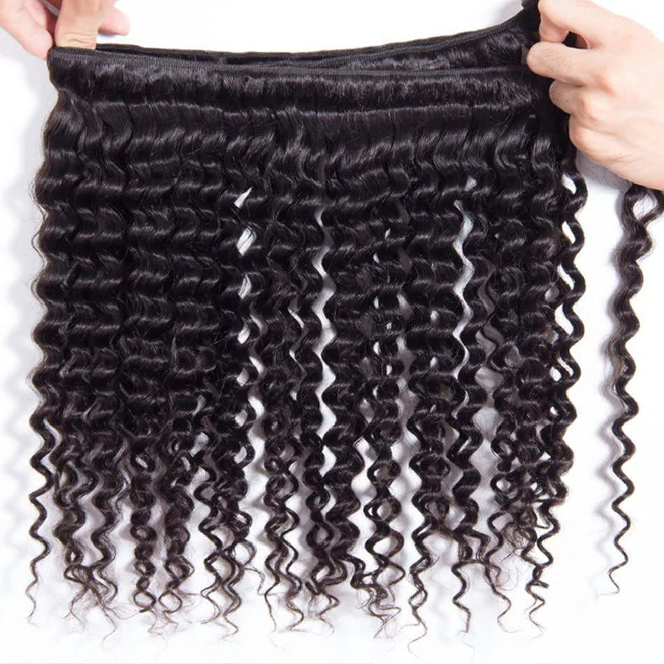 Thumbnail: Kinky Curly Bundles with Frontal Brazilian Hair 3/4 Bundles 13x4 Lace Kinky Cur