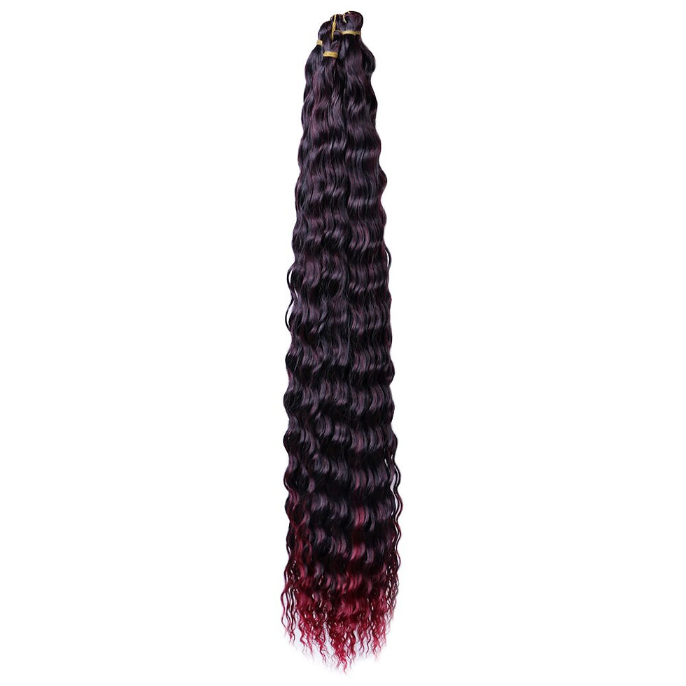 Thumbnail: Deep Wave Twist Crochet Hair Extension Afro Curly Ombre Braiding Hair Synthetic