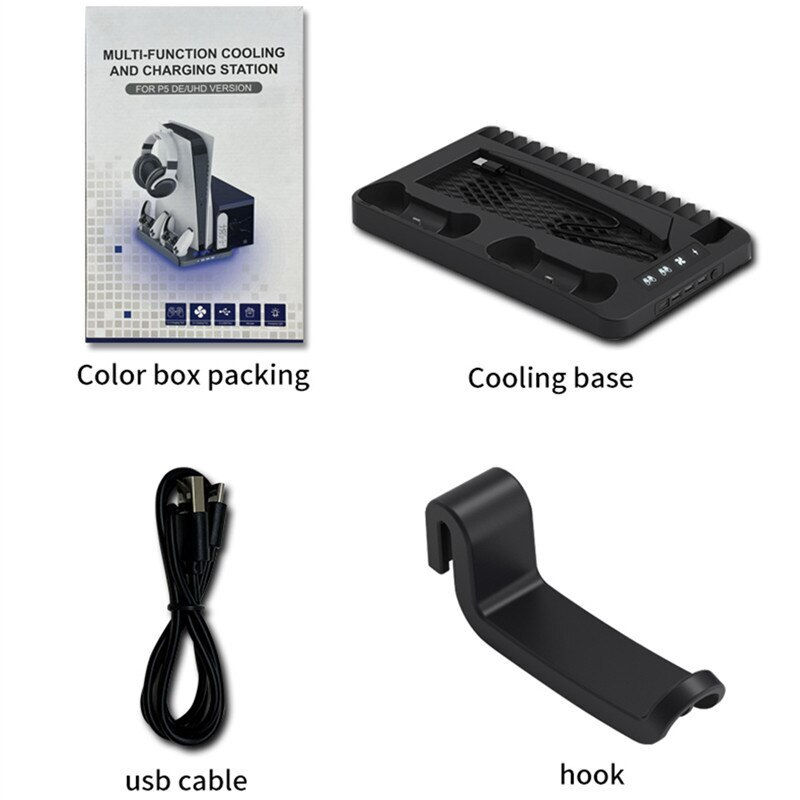 Thumbnail: YLW P58 P5 Stand Cooling Station With RGB Light Cooling Fan Dual Controllers Ch