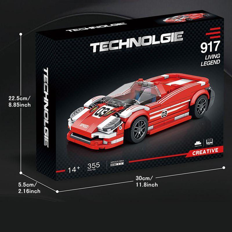 Thumbnail: City Technical Speed Car Building Blocks Sport Racing Car Vehicles Assembled Br