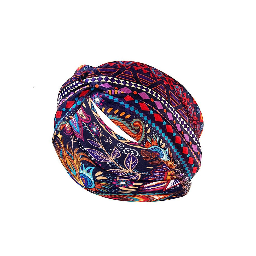 Thumbnail: Head Bands Cross Elasticity Hair Band Bandana Print Head Wrap Beauty Sports Hea